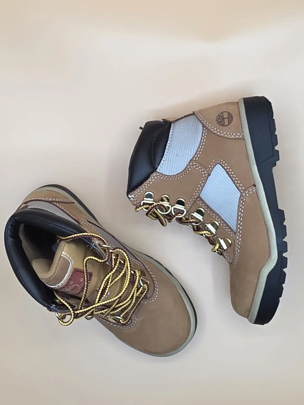 Timberland Kids Unisex Tan & Black Hiking Boots